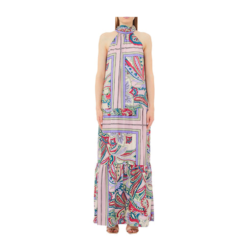 Liu Jo Abito lungo Abito Donna a collo alto con fantasia Multicolor - Francavilla Moda